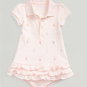 Ralph Lauren Black Label Pastel Pink Ruffle Dress